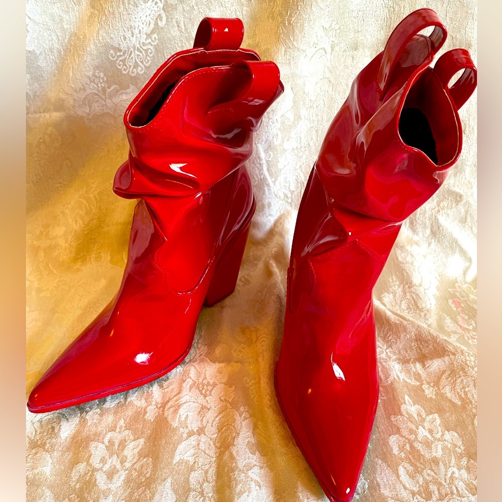 Cape Robbin Red cowgirl 4” Heeled Boots Stiletto Style